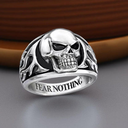 Fear Nothing Skull Ring | Premium Alloy - For Men | Includes: Ring