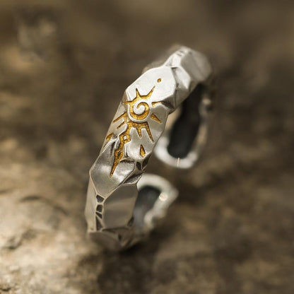 Silver Warrior Ring Flexi Size | Copper– For Men | Includes: Ring