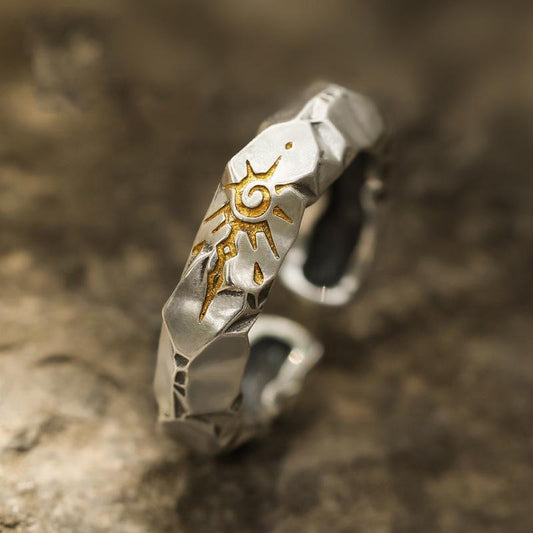 Silver Warrior Ring Flexi Size | Copper– For Men | Includes: Ring