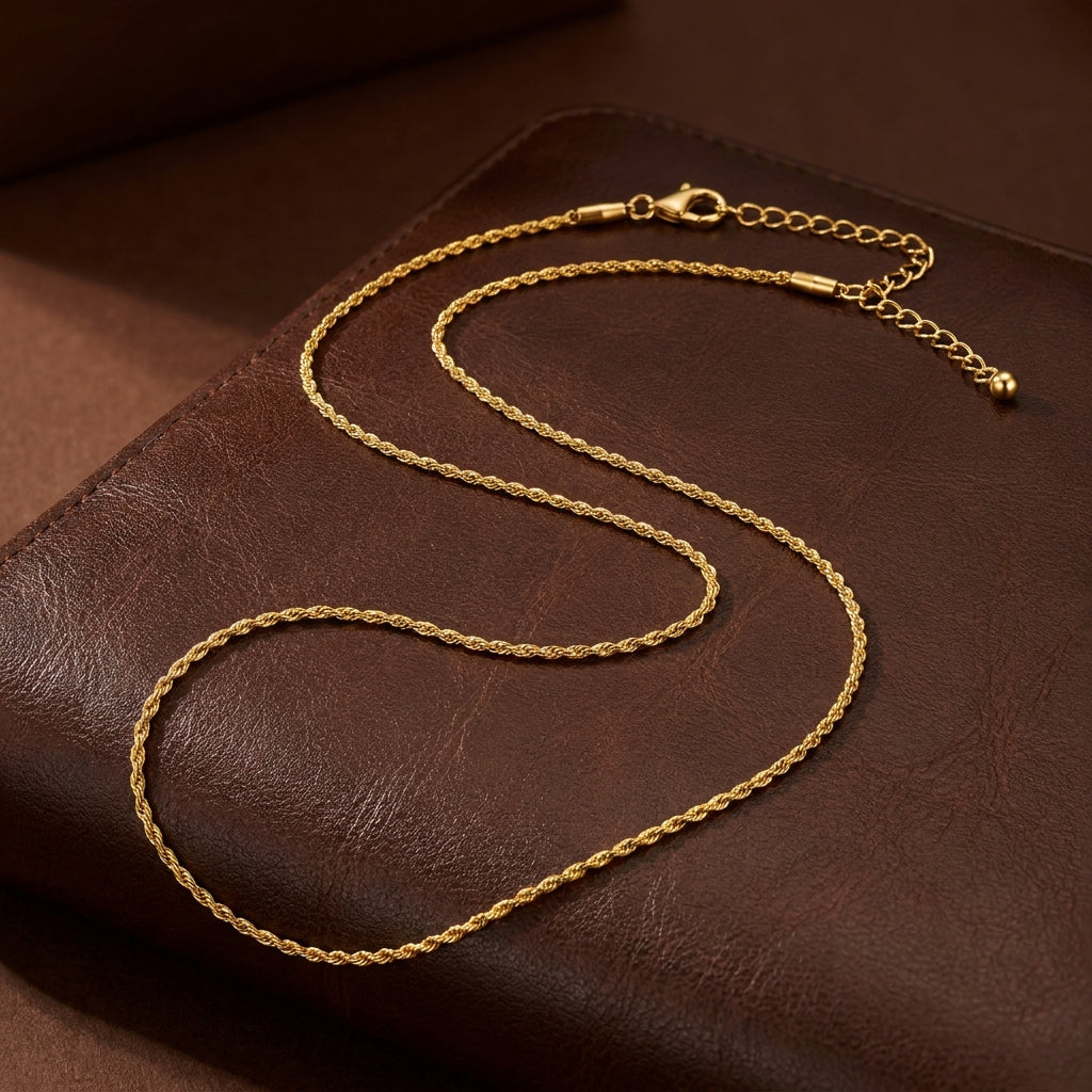 Whisper Fine ROPE CHAIN Necklace | Gold-Tone - For Women | Includes: Necklace