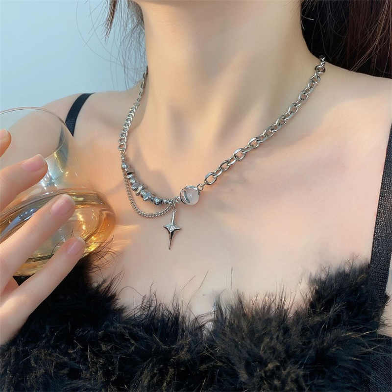 Stellar Edge Necklace | Silver PVD-Plated Charm | Unisex