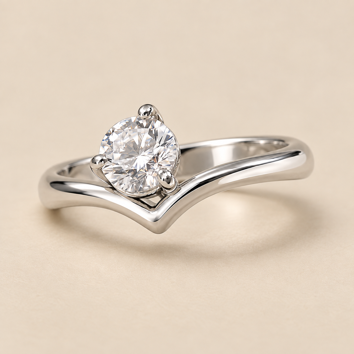 Hearty Dainty Solitaire Zircon Ring | 18K PVD Gold Plated- For Women | Includes: Ring