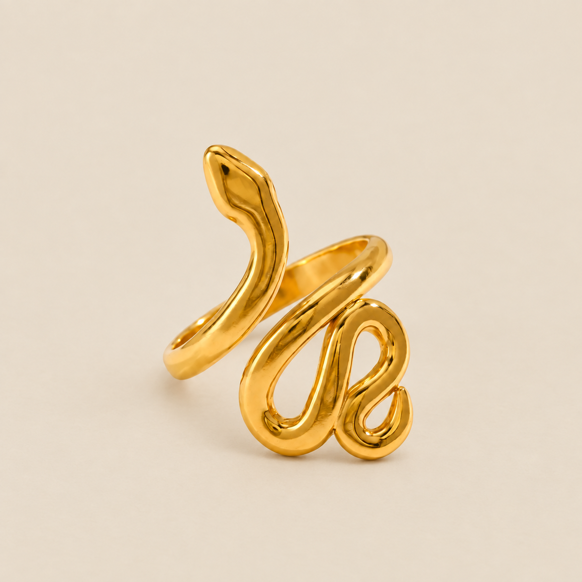 Golden Snaky Ring | 18K PVD Gold Plated- For Women | Includes: Ring