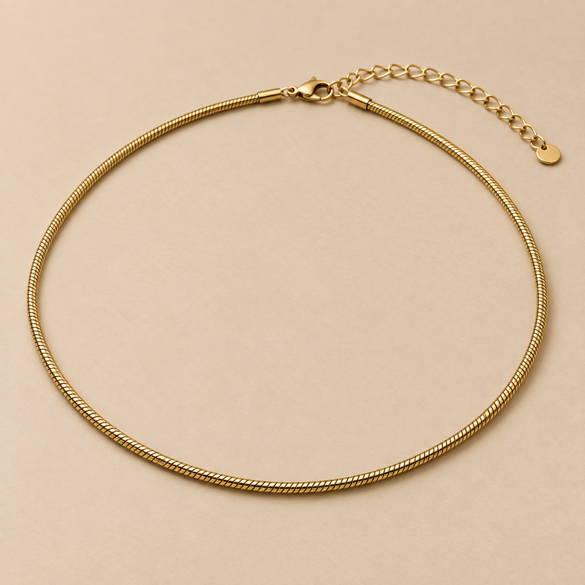 Essential SNAKE CHAIN Necklace | Gold-Tone - For Women | Includes: Necklace