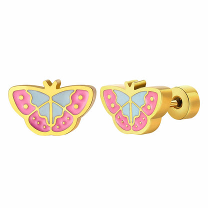 Delicate Butterfly Earrings | 18K PVD Gold Plated - For Women | Includes: Earrings