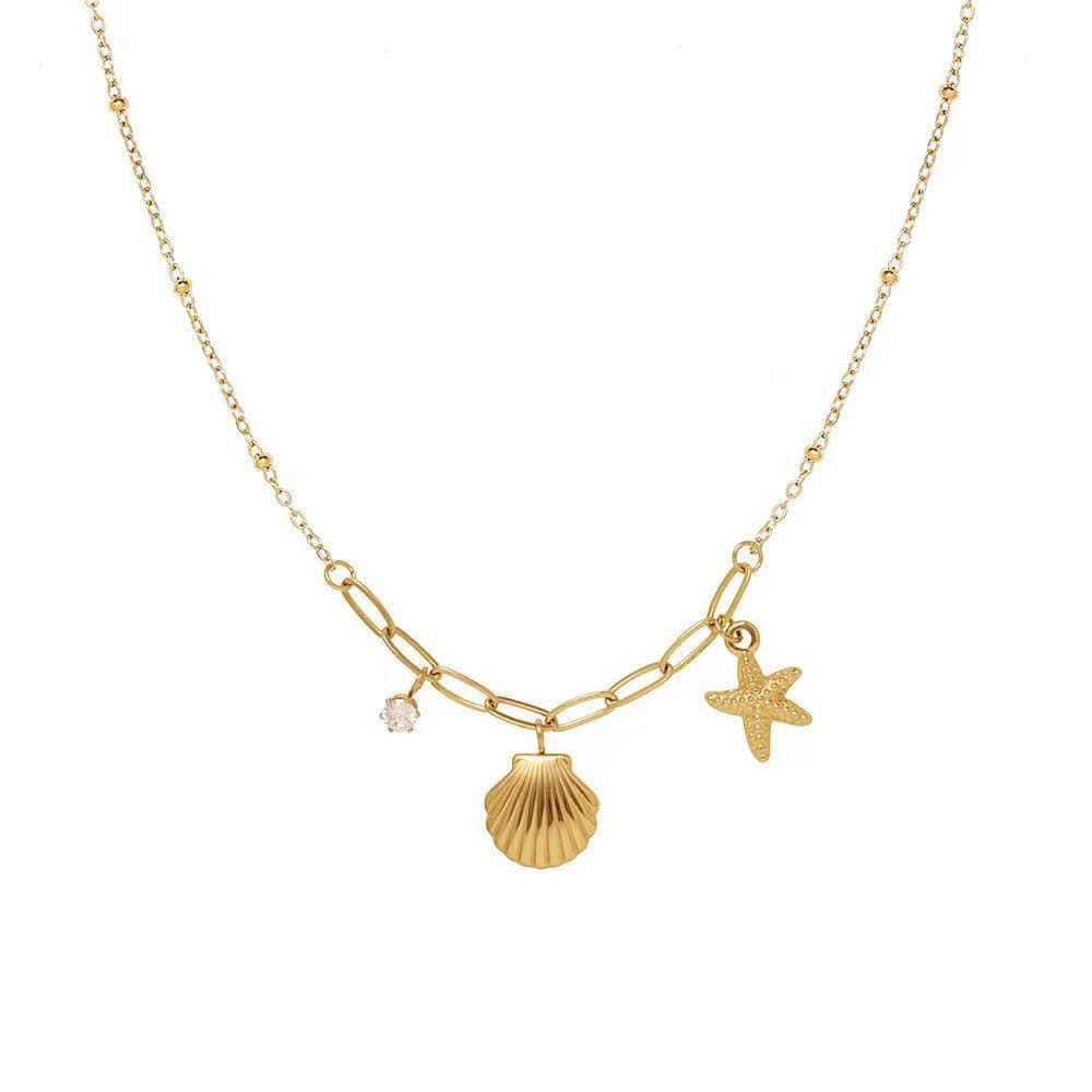 Coastal Design Elegant Necklace | 18K PVD Gold Plated - For Women | Includes: Necklace