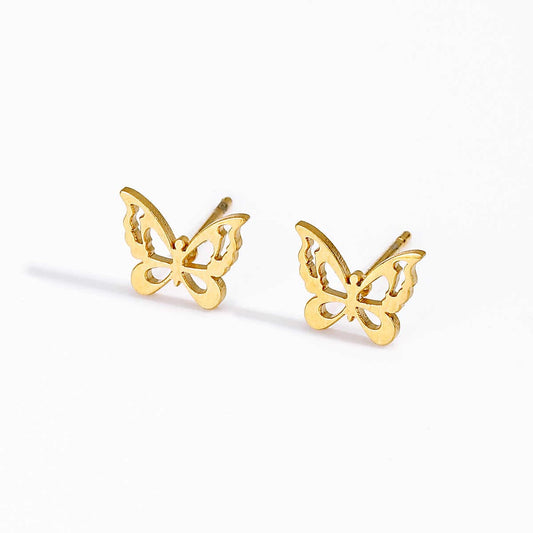 Graceful Butterfly Earrings | 18K PVD Gold Plated - For Women | Includes: Earrings