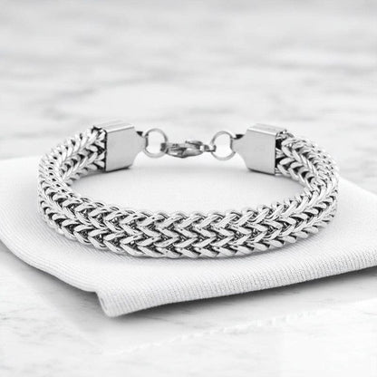 Minimal Design Chain Bracelet | Stainless Steel - For Men | Includes: Bracelet