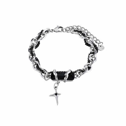 Modern Design Bold Cross Bracelet | Stainless Steel - For Men | Includes: Bracelet