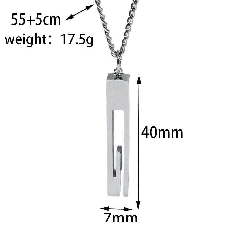 Contemporary Design Necklace | Stainless Steel - For Men | Includes: Necklace