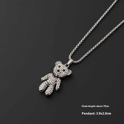 Cute Teddy Necklace | Premium Alloy - For Women | Includes: Necklace