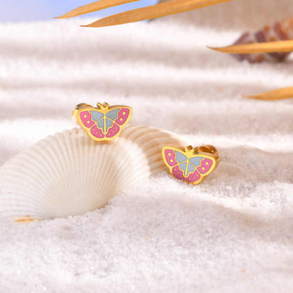 Delicate Butterfly Earrings | 18K PVD Gold Plated - For Women | Includes: Earrings