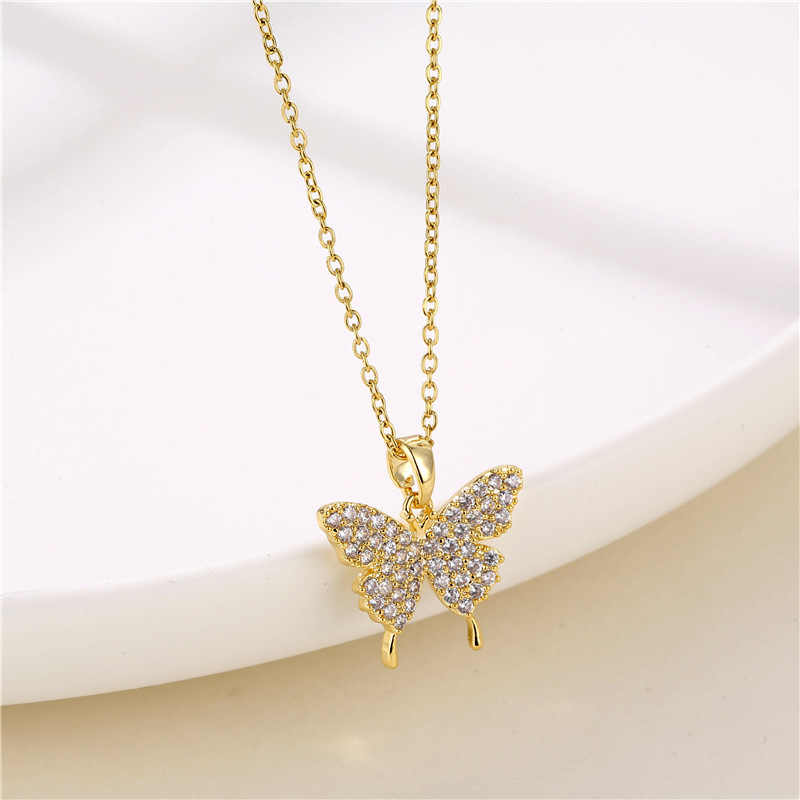 Delicate Butterfly Necklace | 18K PVD Gold Plated - For Women | Includes: Necklace