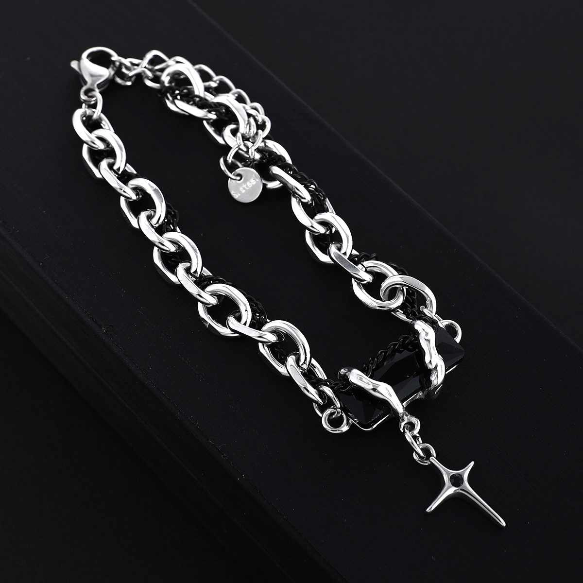 Modern Design Bold Cross Bracelet | Stainless Steel - For Men | Includes: Bracelet
