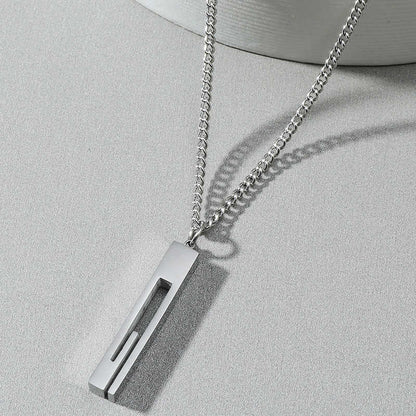 Contemporary Design Necklace | Stainless Steel - For Men | Includes: Necklace