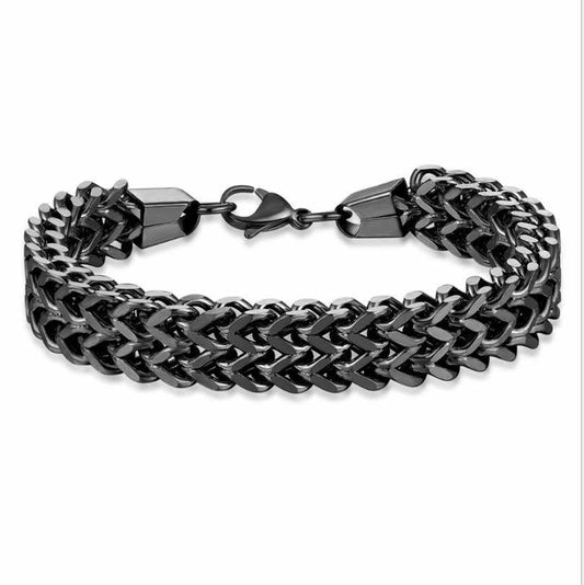 Minimal Design Grey Chain Bracelet | Stainless Steel - For Men | Includes: Bracelet