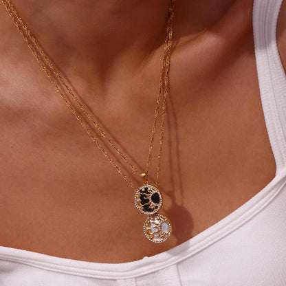 Celestial Design Necklace | 18K PVD Gold Plated - For Women | Includes: Necklace