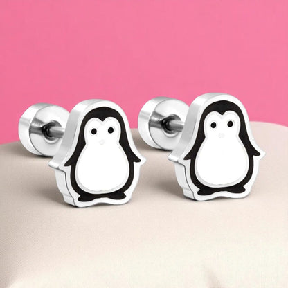 Chic Penguin Earrings | Stainless Steel - For Women | Includes: Earrings