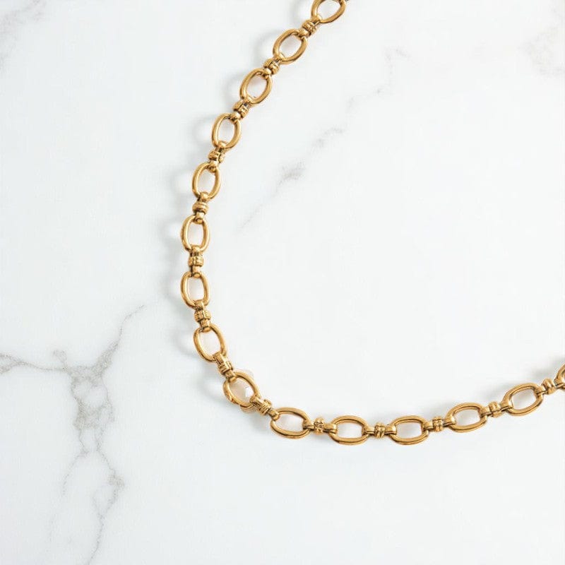 Contemporary Design Trendy Chain | 18K PVD Gold Plated - For Women | Includes: Necklace