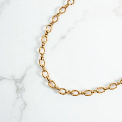 Contemporary Design Trendy Chain | 18K PVD Gold Plated - For Women | Includes: Necklace