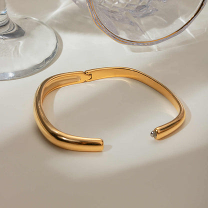 Inferno Edge Bracelet | PVD 18K Gold Plated, Stainless Steel, Water Proof - For Women | Includes: Bracelet