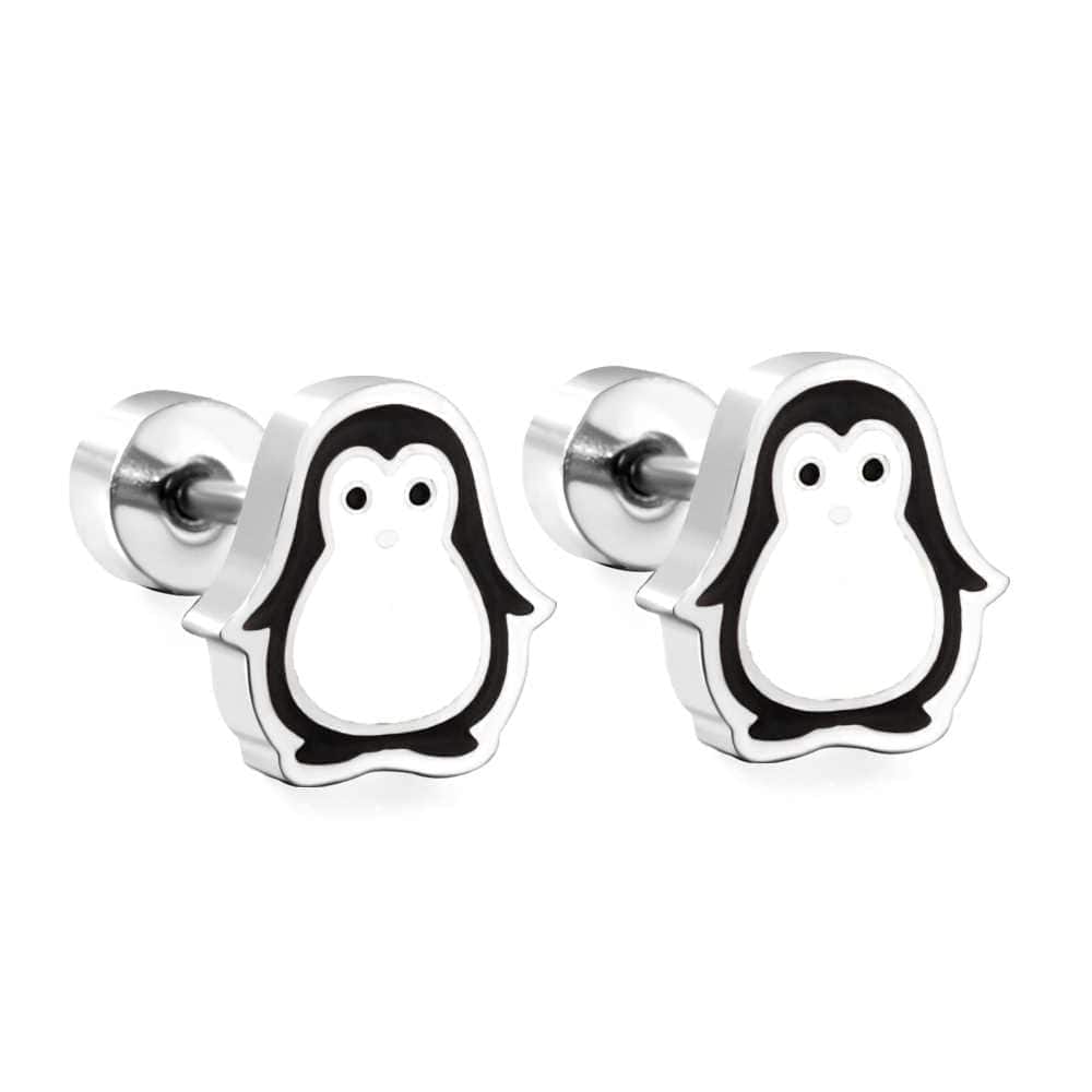 Chic Penguin Earrings | Stainless Steel - For Women | Includes: Earrings