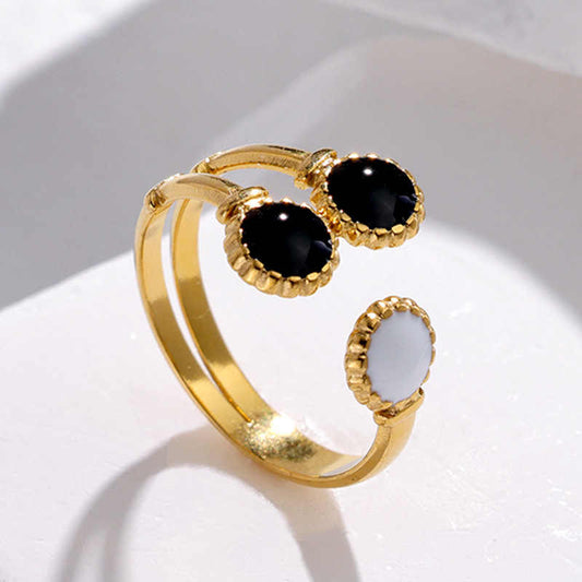 Nova Drop Ring | PVD 18K Gold Plated, Stainless Steel, Water Proof - For Women | Includes: Ring