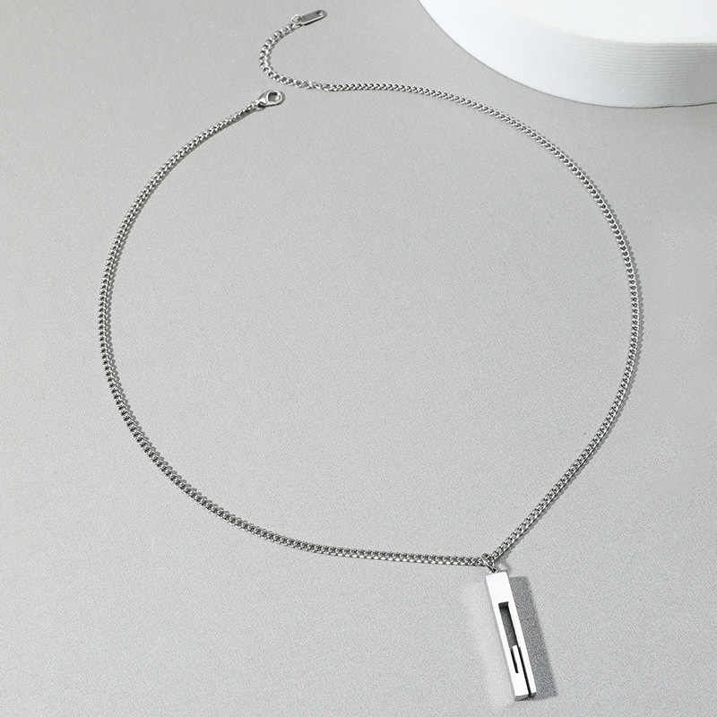 Contemporary Design Necklace | Stainless Steel - For Men | Includes: Necklace