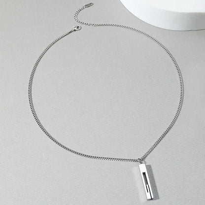 Contemporary Design Necklace | Stainless Steel - For Men | Includes: Necklace