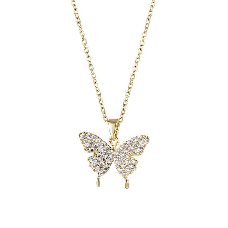 Delicate Butterfly Necklace | 18K PVD Gold Plated - For Women | Includes: Necklace