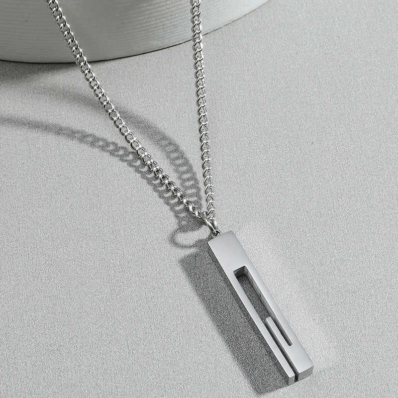 Contemporary Design Necklace | Stainless Steel - For Men | Includes: Necklace