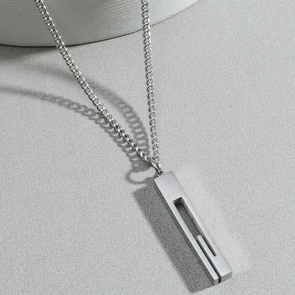 Contemporary Design Necklace | Stainless Steel - For Men | Includes: Necklace