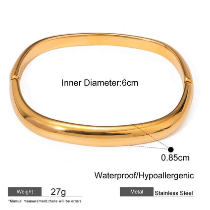 Inferno Edge Bracelet | PVD 18K Gold Plated, Stainless Steel, Water Proof - For Women | Includes: Bracelet
