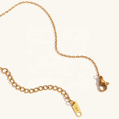 Chic Semi Round Necklace | 18K PVD Gold Plated - For Women | Includes: Necklace