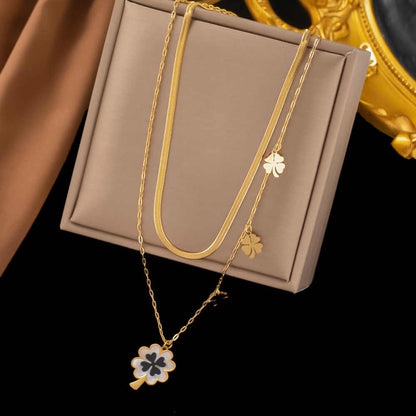 Floral Fusion Set | PVD 18K Gold Plated, Waterproof & Anti-tarnish- For Women | Includes: Necklace, Earrings