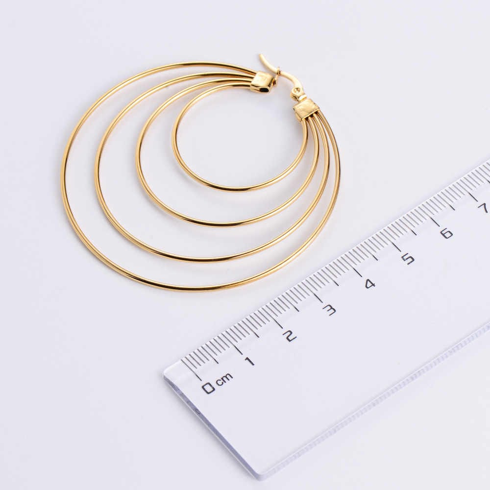 Designer Multi-Layer Earrings | PVD 18K Gold Plated, Stainless Steel, Water Proof- For Women | Includes: Earrings