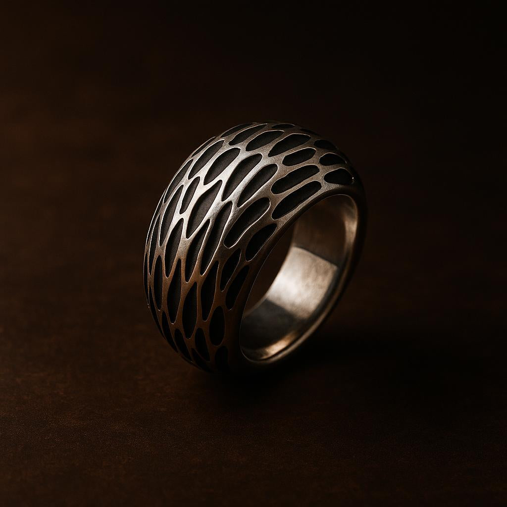 Midnight Vortex Statement Ring | Titanium Steel Ring  | Includes: Ring