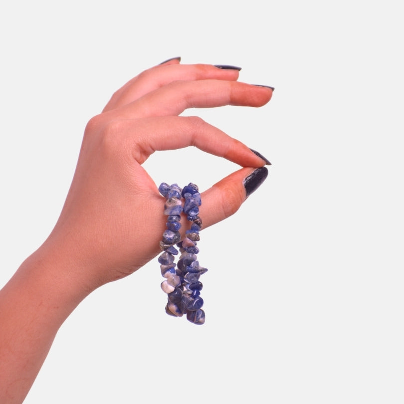 Indigo Dream Dual Layer Bracelet | Lapis Lazuli Chips – For Women | Includes: Bracelet