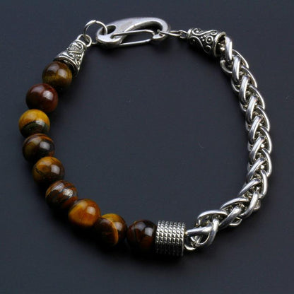 Confidence Flexi Bracelet | Tiger Eye Stone - For Men | Includes: Bracelet