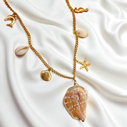Ocean vibe Necklace | 18K PVD Gold Plated - For Women | Includes: Necklace