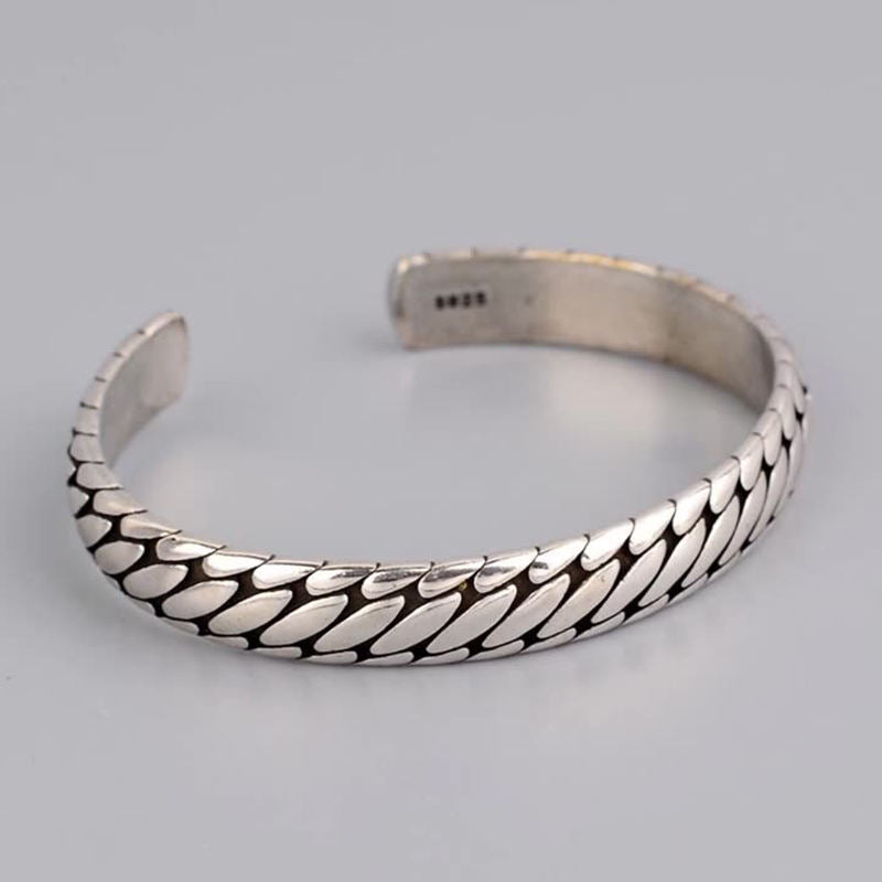 Geometric Oval Cuff Bracelet (SLIM FIT) | Premium Alloy - For Boys | Includes: Bracelet