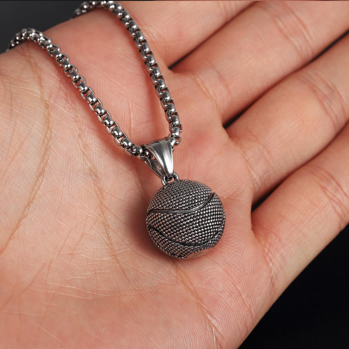 Oxidised Ball Necklace | Premium Alloy- For Men| Includes: Necklace