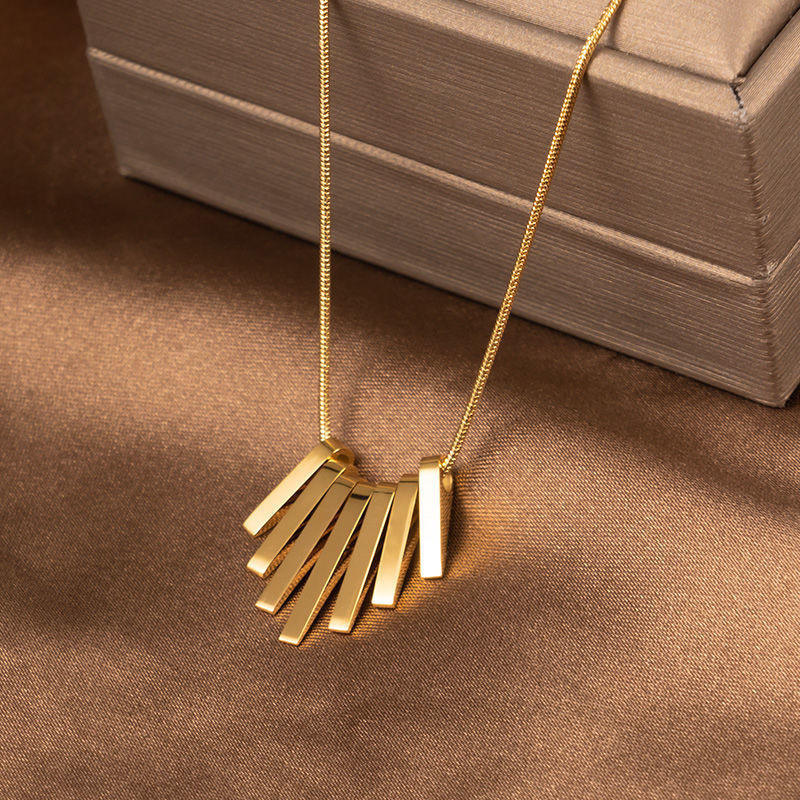 Ultra Modern Roman Necklace | 18K PVD Gold Plated - For Women | Includes: Necklace