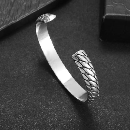 Geometric Oval Cuff Bracelet (SLIM FIT) | Premium Alloy - For Boys | Includes: Bracelet