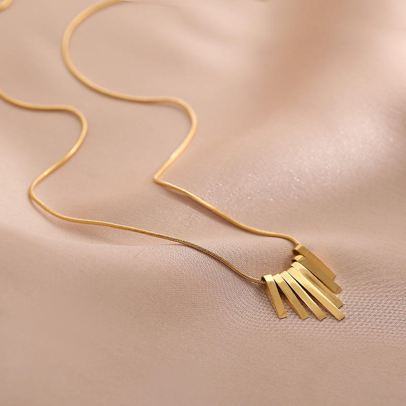Ultra Modern Roman Necklace | 18K PVD Gold Plated - For Women | Includes: Necklace