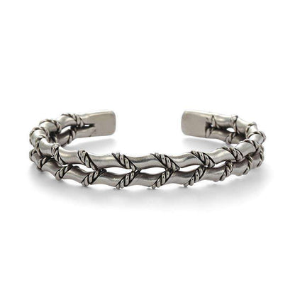 Bone Weave Cuff Bracelet | Premium Alloy - For Men | Includes: Bracelet