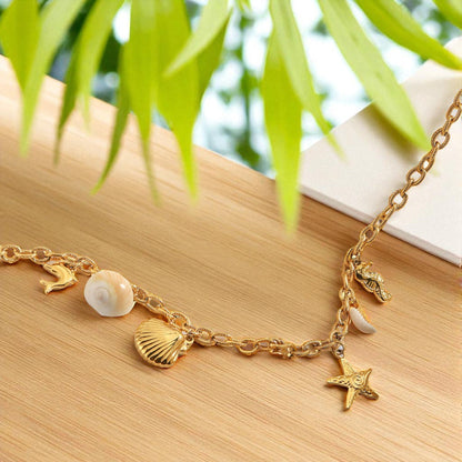 Ocean vibe Necklace | 18K PVD Gold Plated - For Women | Includes: Necklace