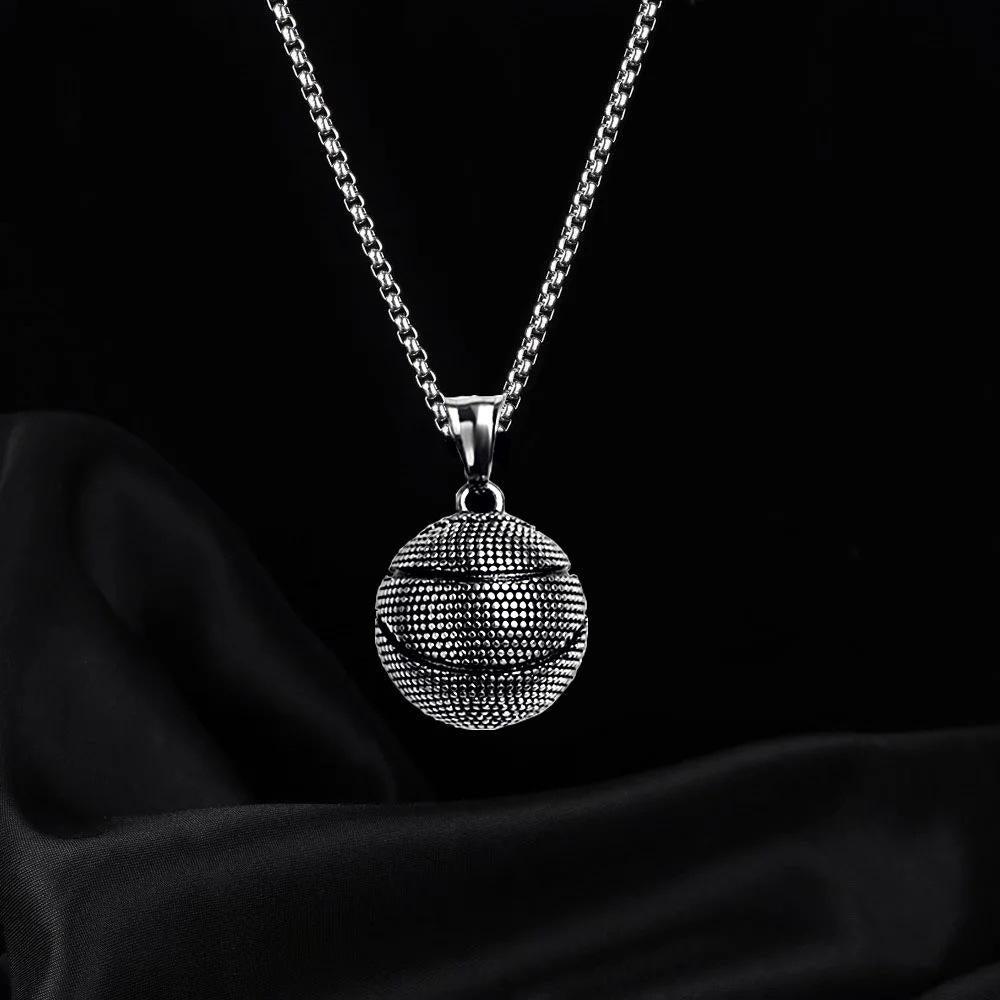 Oxidised Ball Necklace | Premium Alloy- For Men| Includes: Necklace