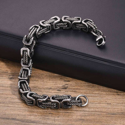 Funky Oxidised Rope Bracelet | Stainless Steel - For Men | Includes: Bracelet