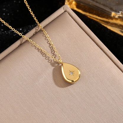Solid Dia Necklace | 18K PVD Gold Plated - For Women | Includes: Necklace